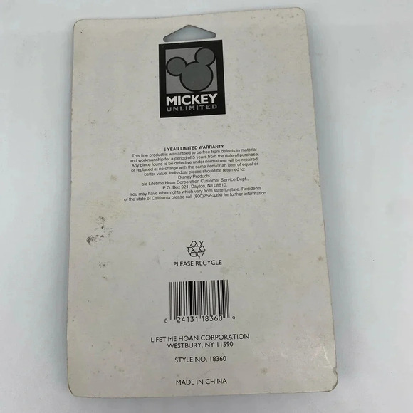 Vintage Disney Mickey Mouse Emergency Contact Numbers Refrigerator Fridge Magnet - Picture 3 of 3